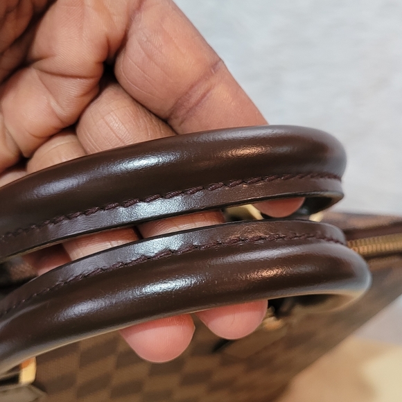 Authentic Louis Vuitton Damier Ebene Coated Canvas Leather Alma PM Satchel Bag - Picture 13 of 16